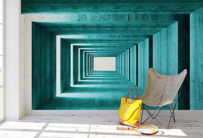 fototapeta dynamika 3d beton tunel priestor